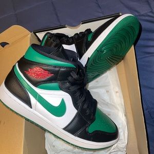 Air Jordan 1 MID Pine Green/Black Men Size 10